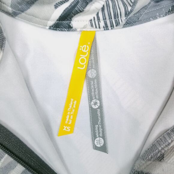 Lole Gray Print Quarter Zip Long Sleeve Shirt Sz Extra Small - Picture 7 of 12